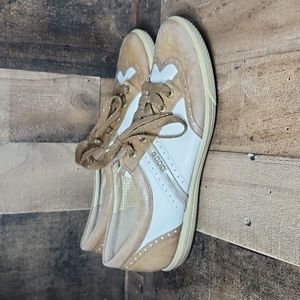 Ecco 42 Size 11/11.5 Spikeless Womens Golf Shoes Wingtip Brown Leather Excellent